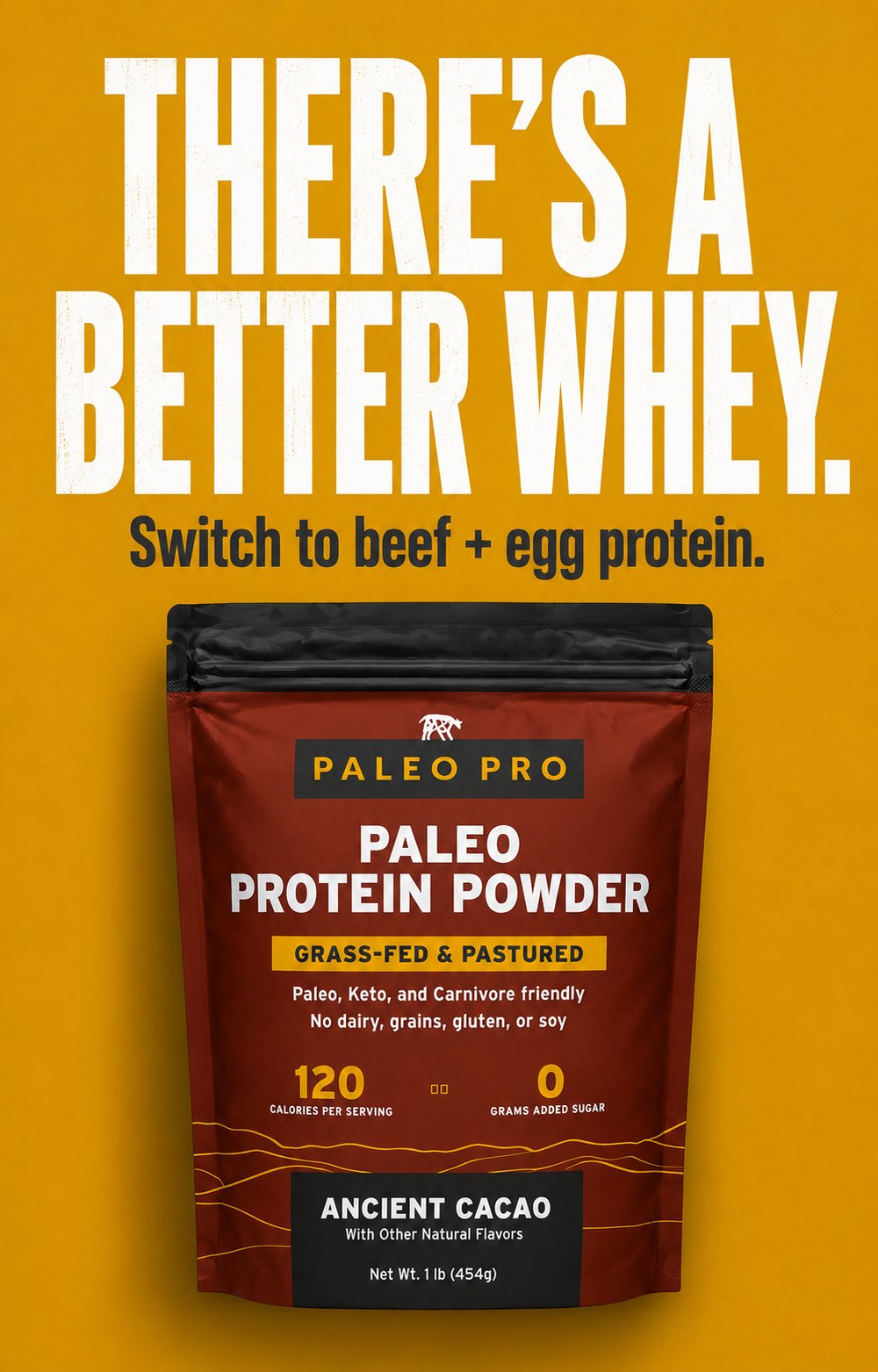 There's a better whey — switch to beef + egg protein