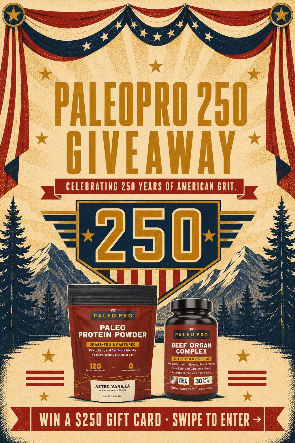 PaleoPro 250 Giveaway — win a $250 gift card