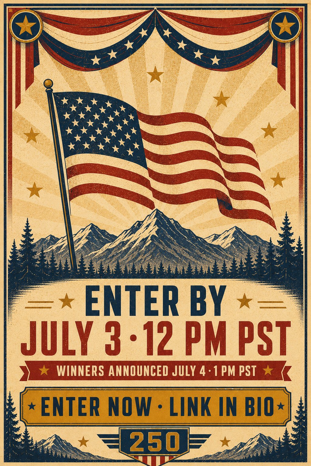 Enter by July 3 at 12 PM PT — winners announced July 4